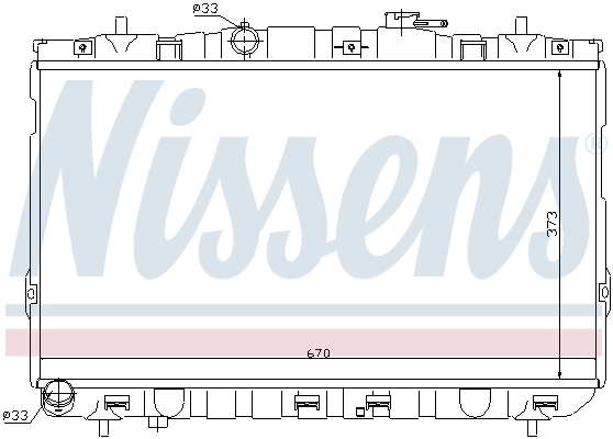 Radiador de esfriamento de motor 67467 Nissens