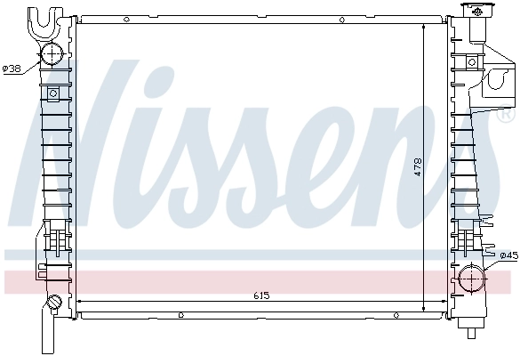 Radiador de esfriamento de motor 69018 Nissens