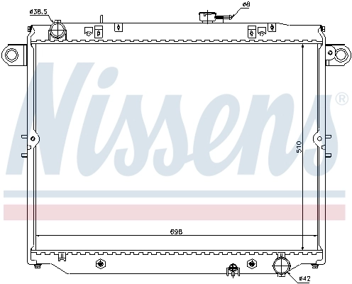Radiador de esfriamento de motor Nissens 64882