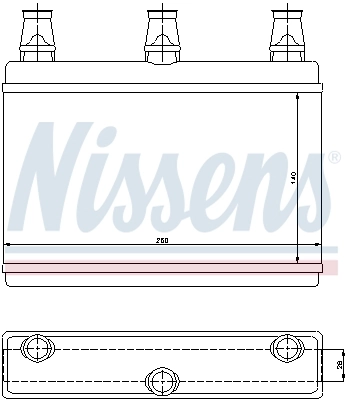 Radiador de forno (de aquecedor) Nissens 70522