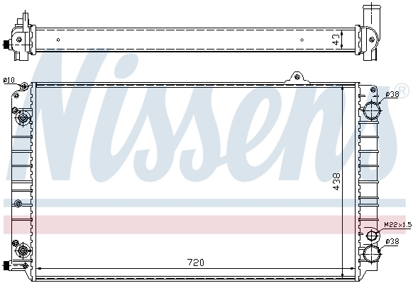 Radiador de esfriamento de motor Nissens 60239