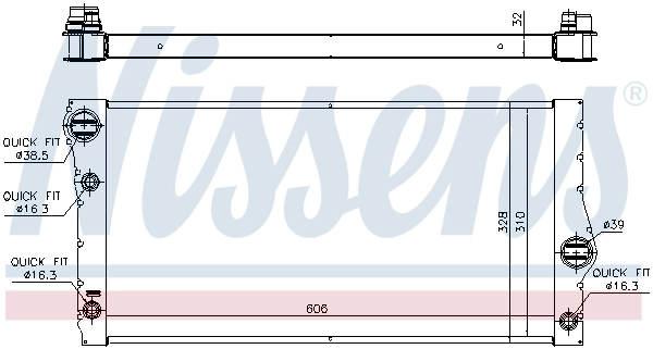 Radiador de esfriamento de motor Nissens 60775