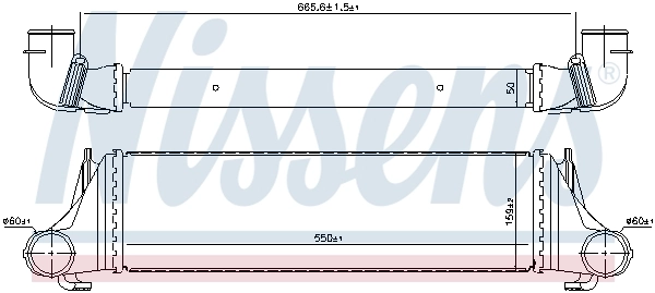 Radiador de intercooler Nissens 96388