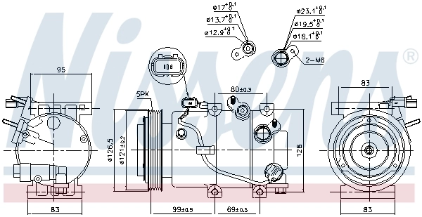 890238 Nissens Compressor de aparelho de ar condicionado