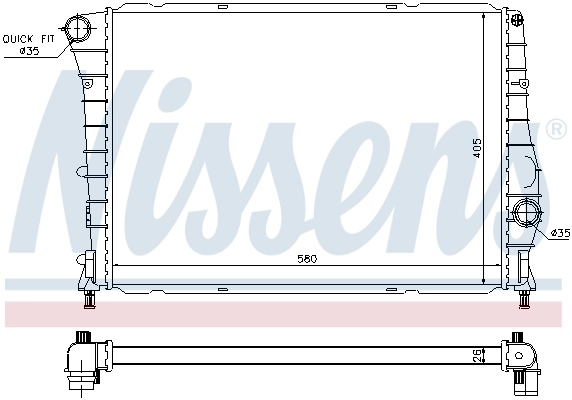 Radiador de esfriamento de motor 60059 Nissens