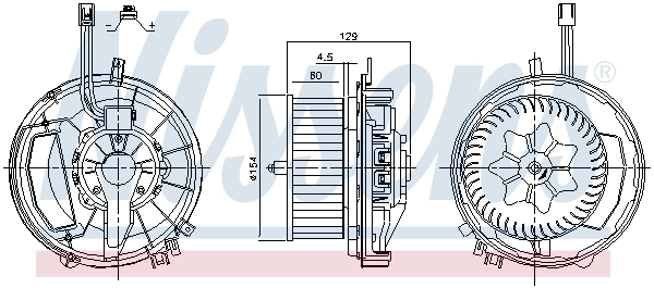 Motor de ventilador de forno (de aquecedor de salão) 87425 Nissens