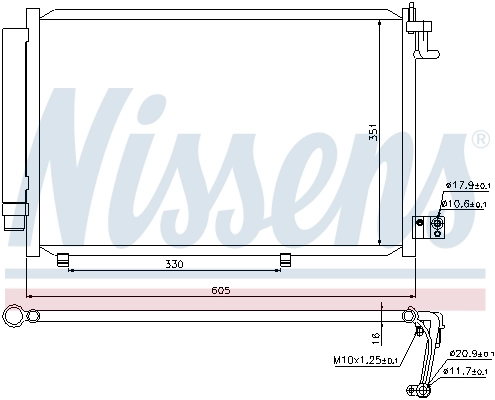 940108 Nissens Radiador de aparelho de ar condicionado