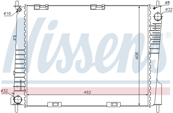 Radiador de esfriamento de motor 67283 Nissens
