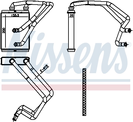 Radiador de forno (de aquecedor) Nissens 707174