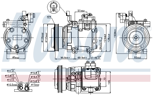 89286 Nissens Compressor de aparelho de ar condicionado