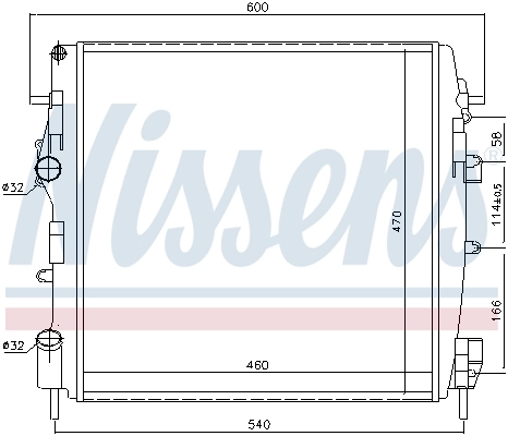 Radiador de esfriamento de motor 63762 Nissens