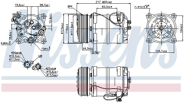 Compressor de aparelho de ar condicionado 89249 Nissens