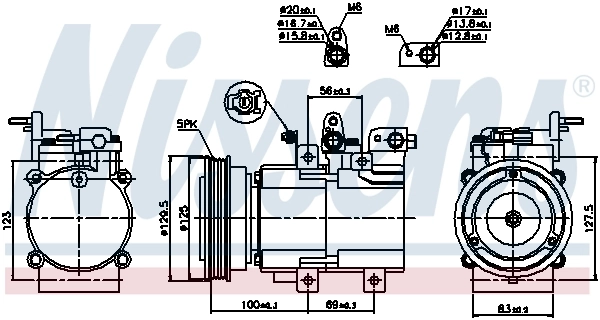 89276 Nissens Compressor de aparelho de ar condicionado