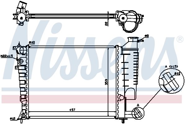 Radiador de esfriamento de motor Nissens 613671