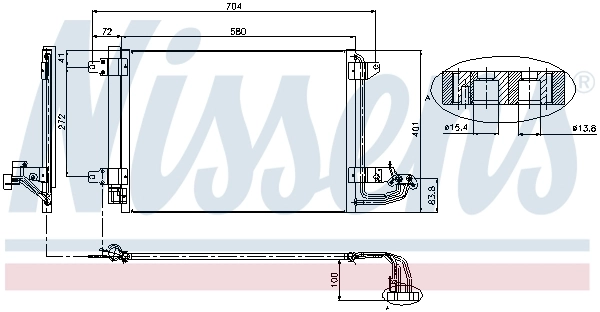 94684 Nissens Radiador de aparelho de ar condicionado