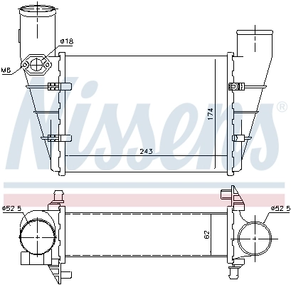 Radiador de intercooler Nissens 96896