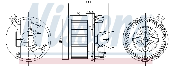 Motor de ventilador de forno (de aquecedor de salão) Nissens 87209
