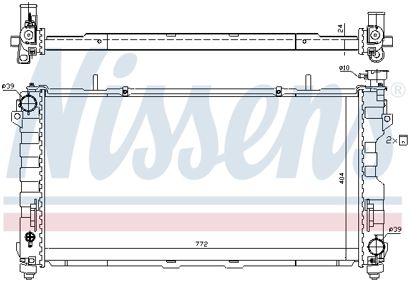 61005 Nissens Radiador de esfriamento de motor