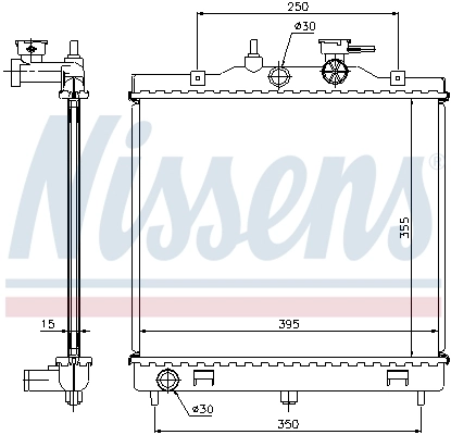 Radiador de esfriamento de motor 66654 Nissens