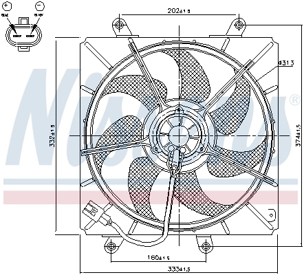 Motor de ventilador do sistema de esfriamento Nissens 85014