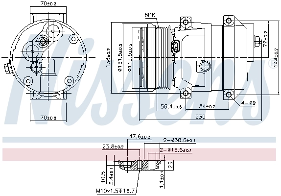 Compressor de aparelho de ar condicionado Nissens 890050