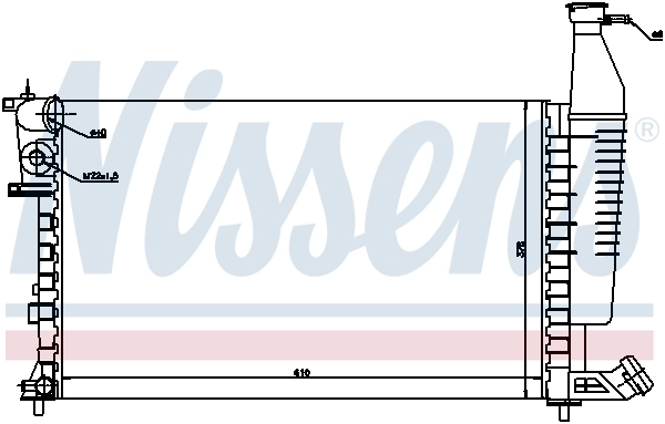 Radiador de esfriamento de motor 63547 Nissens