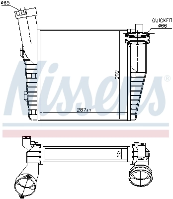 Radiador de intercooler 96688 Nissens