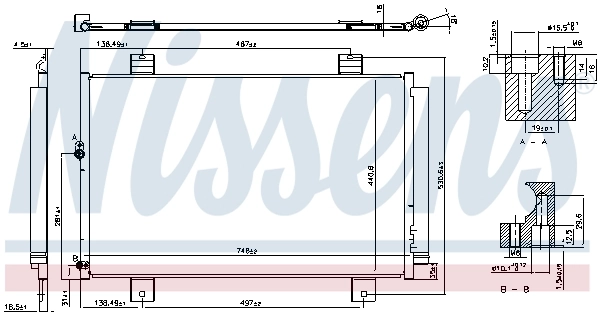 Radiador de aparelho de ar condicionado Nissens 940640