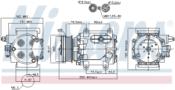 Compressor de aparelho de ar condicionado 89239 Nissens