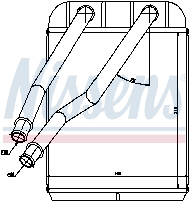 Radiador de forno (de aquecedor) Nissens 73975