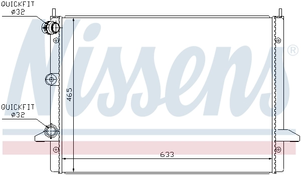 Radiador de esfriamento de motor Nissens 67303