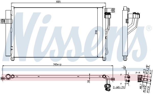 940360 Nissens Radiador de aparelho de ar condicionado