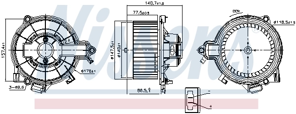 Motor de ventilador de forno (de aquecedor de salão) para Iveco Daily 