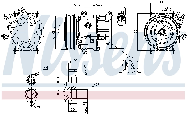 89053 Nissens Compressor de aparelho de ar condicionado