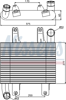 Radiador de intercooler Nissens 96660
