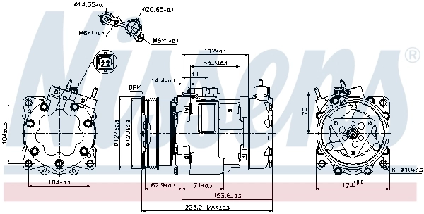 Compressor de aparelho de ar condicionado Nissens 89178