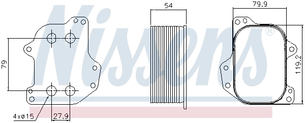 90745 Nissens Radiador de óleo