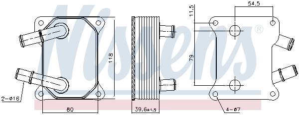 Radiador de óleo 90897 Nissens
