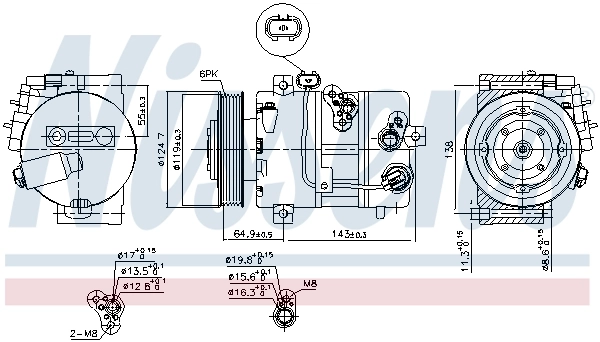 Compressor de aparelho de ar condicionado Nissens 890578