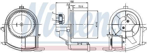 Motor de ventilador de forno (de aquecedor de salão) Nissens 87047