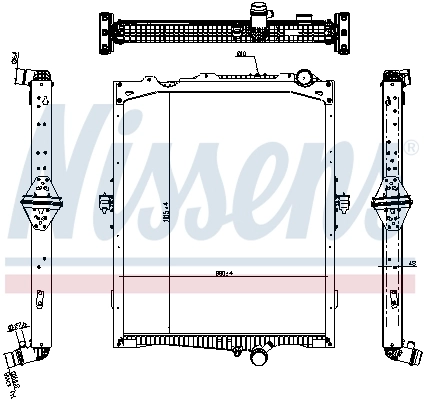 Radiador de esfriamento de motor 65479 Nissens