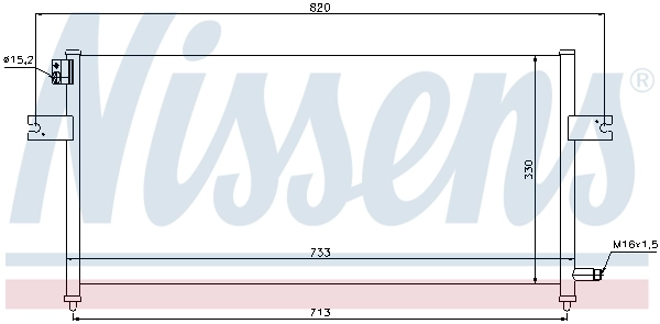 Radiador de aparelho de ar condicionado Nissens 94759