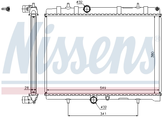 Radiador de esfriamento de motor Nissens 63606A