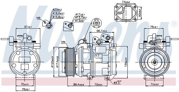 Compre 89269 Nissens Compressor de aparelho de ar condicionado