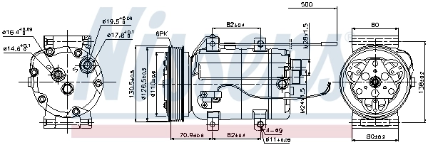 Compressor de aparelho de ar condicionado 89101 Nissens