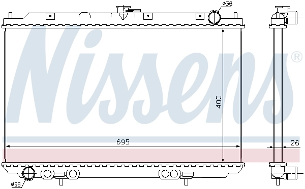 Radiador de esfriamento de motor 68723 Nissens
