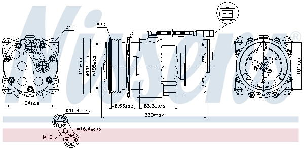 Compressor de aparelho de ar condicionado Peugeot 405 II 4B