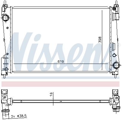 Radiador de esfriamento de motor 61924 Nissens