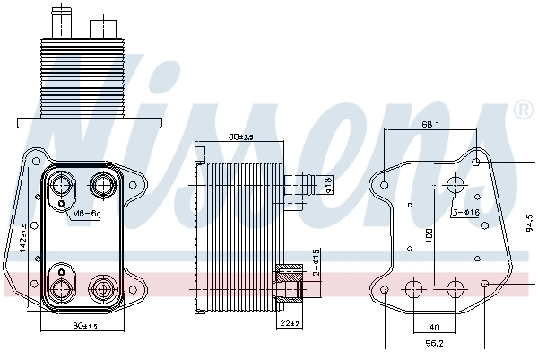 Radiador de óleo Nissens 90832