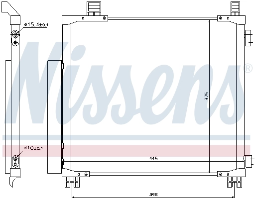 Radiador de aparelho de ar condicionado 940136 Nissens